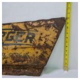 Vintage Wincharger Metal Tail Fin Sign Made in Sioux City Iowa