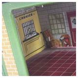 Vintage Tin Litho Freight Terminal Train Station Building