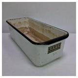 Lot of 3 Vintage Wire Milk Crates and Enamel Metal Pan
