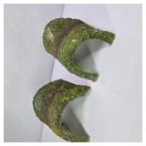 Pair of Vintage Model Train Papier Mache Tunnel Scenic Landscape Accessories