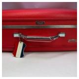 New Old Stock American Tourister Tiara Red Hard Shell Luggage Set With Original Boxes