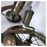 Vintage Child’s Tricycle With Spoked Wheels and Spring Seat