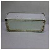 Lot of 3 Vintage Wire Milk Crates and Enamel Metal Pan