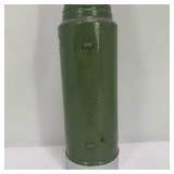 Lot of Vintage Camping Gear Thermos Lantern and Wooden Storage Box