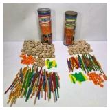 Lot of 2 Vintage Tinkertoy Building Sets with Tubes