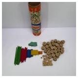 Lot of Vintage Tinkertoy Building Sets with Tubes and Instructions