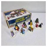 Vintage Country Villagers Figurine Set With Box