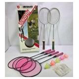 Regent Badminton Volleyball Outdoor Game Set with Rackets and Shuttlecocks