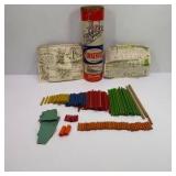 Lot of Vintage Tinkertoy Building Sets with Tubes and Instructions