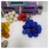 Lot of Vintage Christmas String Lights and Replacement Bulbs