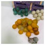 Lot of Vintage Christmas String Lights and Replacement Bulbs