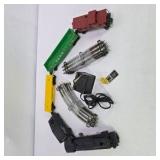 Vintage Marx Electric Train Set Lot with Track, Cars, Locomotive, and Transformer