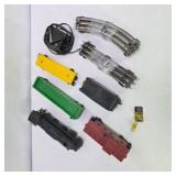 Vintage Marx Electric Train Set Lot with Track, Cars, Locomotive, and Transformer