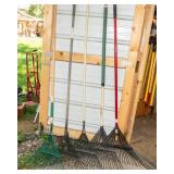 5 Assorted Yard Rakes