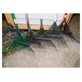 5 Assorted Yard Rakes