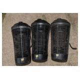 Set of 3 Black Flag Outdoor Bug Zappers