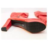Red Cosplay Heeled Boots – Size 48