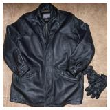 Wilsons Leather XL Jacket with Leather Gloves