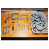 Large Lot of Assorted Metal Clamps