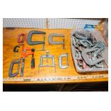Large Lot of Assorted Metal Clamps