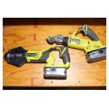 Ryobi Cordless Bolt Cutter & Offset Shear Set with Batteries