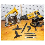 DeWalt DW939 Cordless Circular Saw & DC385 Reciprocating Saw Set with Batteries