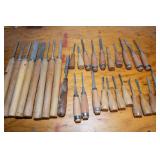 Assorted Chisels & Wood Carving Tools