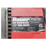 Bauer 20V Brushless 1/2" Mud Mixer – Includes Battery & Charger