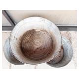 Galvanized Metal Wash Tubs (Lot of 3)