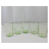 Uranium Glass Tumbler Set (Lot of 5)