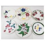 Blue Ridge Southern Potteries Hand Painted Plates (Lot of 6)