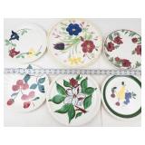 Blue Ridge Southern Potteries Hand Painted Plates (Lot of 6)