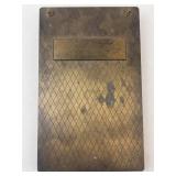Vintage Brass Writing Pad Holder Signed C.C. Adams