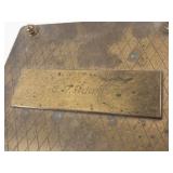 Vintage Brass Writing Pad Holder Signed C.C. Adams