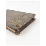 Vintage Brass Writing Pad Holder Signed C.C. Adams