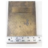 Vintage Brass Writing Pad Holder Signed C.C. Adams