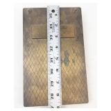 Vintage Brass Writing Pad Holder Signed C.C. Adams