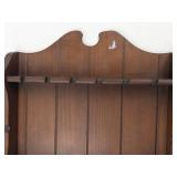 Vintage Wooden Spoon Rack Display Holder 18-Slot Wall-Mounted