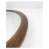 Round Wooden Wall Mirror