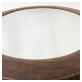 Round Wooden Wall Mirror