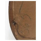 Round Wooden Wall Mirror
