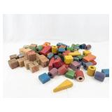 Wooden Alphabet Blocks Mixed Lot
