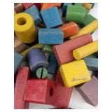 Wooden Alphabet Blocks Mixed Lot