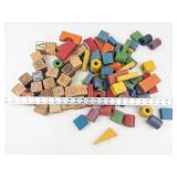 Wooden Alphabet Blocks Mixed Lot