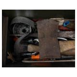 Vintage Tool Chest With Assorted Tools & Saw Blades