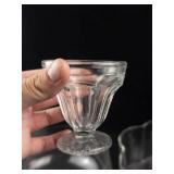 Clear Glass Serving Bowls & Sherbet Cups Set