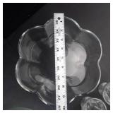Clear Glass Serving Bowls & Sherbet Cups Set