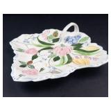 Vintage Blue Ridge Southern Potteries Leaf-Shaped Hand-Painted Tray