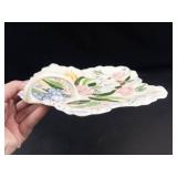 Vintage Blue Ridge Southern Potteries Leaf-Shaped Hand-Painted Tray