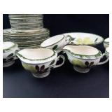 Vintage Blue Ridge Pottery Green Briar Dinnerware Set